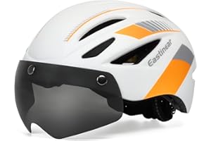EASTINEAR Adults Bike Helmet Magnetic Goggle Cycling Helmet with USB Rechargeable Taillight for Men Women Mountain & Road Bic