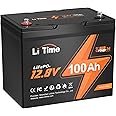 LiTime 12V 100Ah BCI Group 24 LiFePO4 Battery, 100A BMS Rechargeable Lithium Battery with Up to 15000 Cycles, 1.28kWh -Higher Energy Density, Perfect for RVs, Van, Trailer, MotorHome and Boats