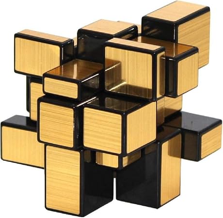 Toy Arena All in 1 Twisty High Stability Speed and Smooth Stickerless Magic Puzzle Rubiks Mirror Cube (Gold)