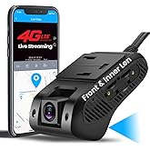 Live Video & 24H Remote Monitor, Jimi JC400P 4G & WiFi Dual Dash Cam Front and Inside Cam for Cars 1080P Car Camera Driving Recorder| GPS Track| G-Sensor | Loop Records | Behavior Analysis (LNCOONAPP)