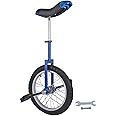 Getanye 16 Inch Wheel Unicycle Balance Fitness Exercise Adult Kids Outdoor Sports Training Cycling Unicycle with Steel Rim,Mountain Tire Cycling Sports Exercise with Adjustable Seat(Yellow)