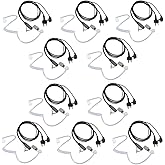 KCTIN Walkie Talkie Earpiece for Midland with Mic Security Headsets for GXT1000VP4 LXT600VP3 GXT1050VP4 GXT1000XB (10 Pack)