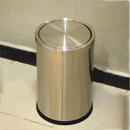 Bote de Basura de Cocina, baño, Dormitorio, Acero Inoxidable, Columpio