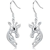 925 Sterling Silver Bee/Hummingbird/Cardinal/Giraffe Drop Dangle Earrings Jewelry Gifts for Women Friends