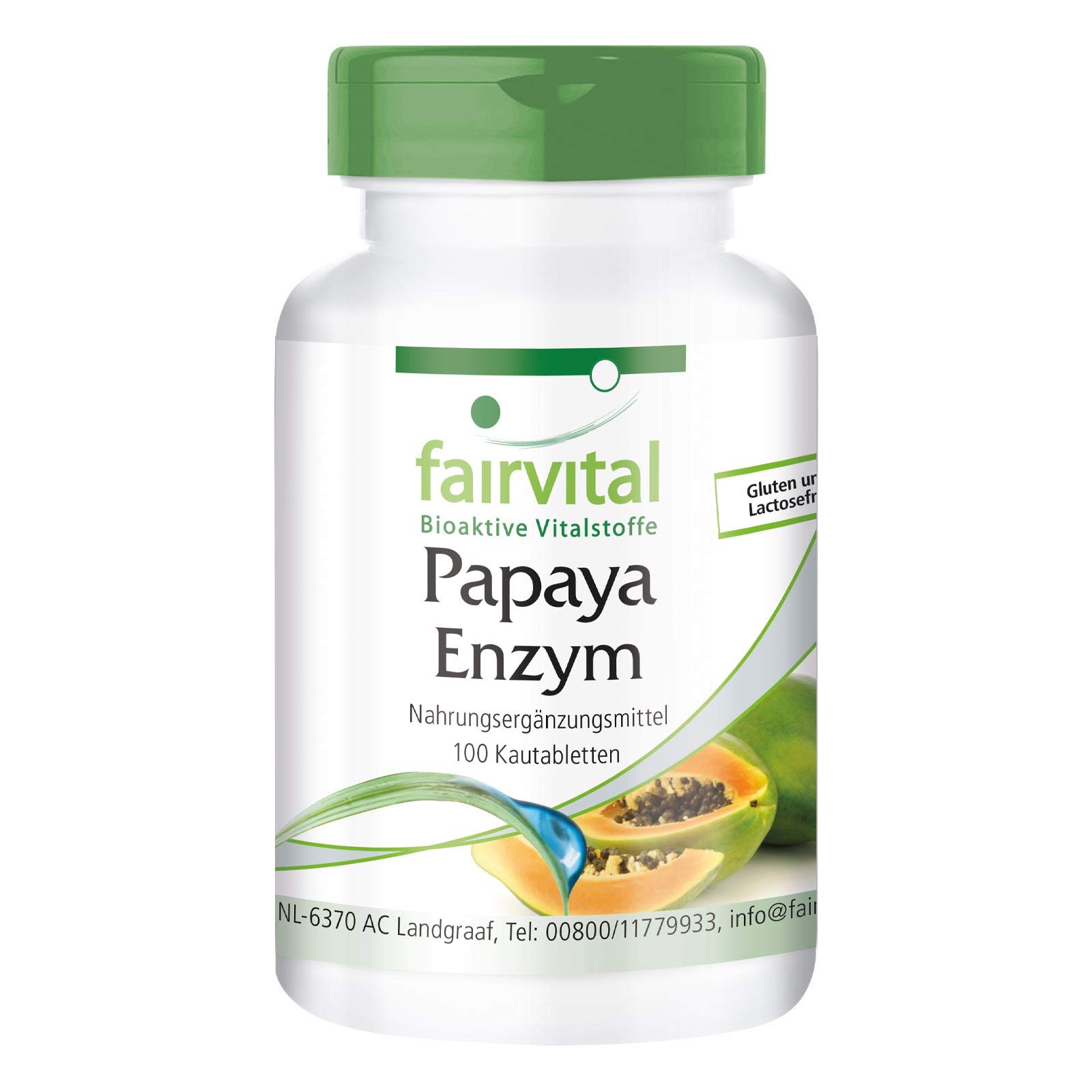 Papaya Enzyme Vegan HIGH Dosage 100 Tablets with Papain