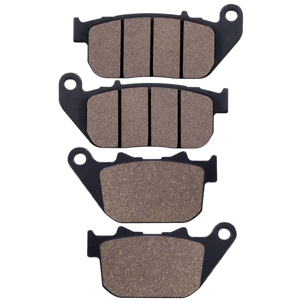 Cyleto Front and Rear Brake Pads for HARLEY DAVIDSON XL883 XL 883 Sportster Standard 2004-2008 / XL883C Sportster 883 Custom 2004-2010