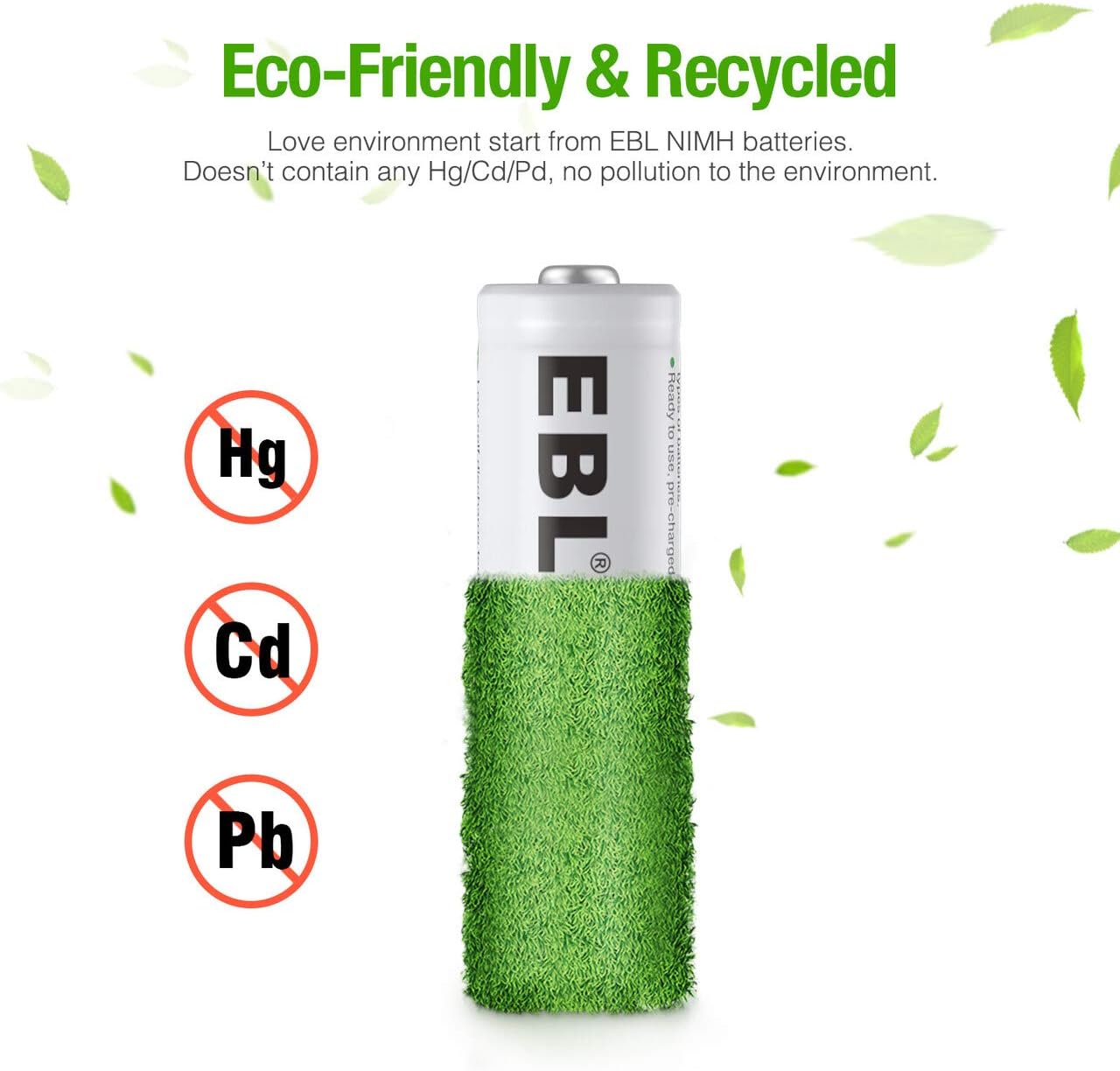 EBL 8 Pack AAA Ni-MH Rechargeable Batteries AAA Batteries ProCyco Technology (Typical 1100mAh, Minimum 1000mAh): Electronics