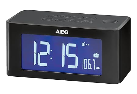 AEG MRC 4140 I Induktionstechnik Uhrenradio schwarz