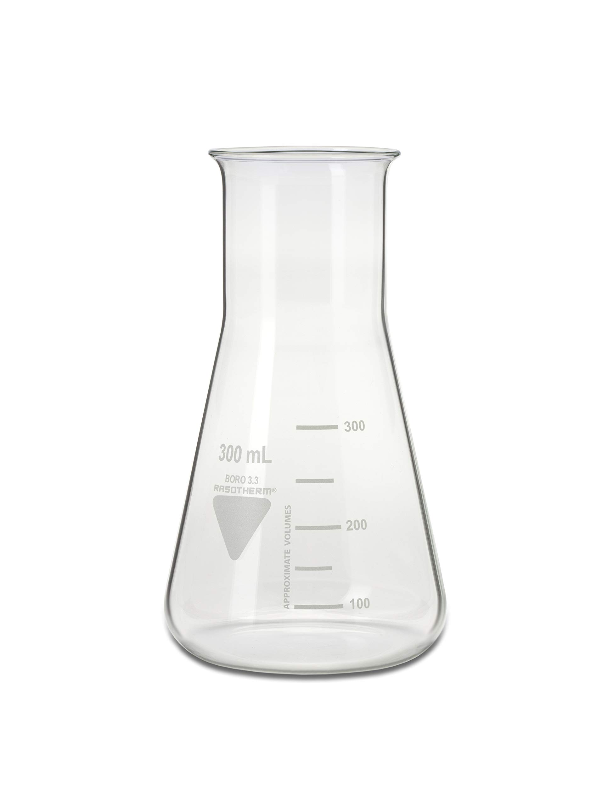 Rasotherm Erlenmeyer flask, wide neck, Boro 3.3, 300 ml