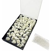 1 Box False Teeth Crown Repair Kit Dental Anterior Veneers Fake Tooth Cap Crown with Thermal Beads for Fixing or DIY