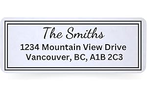 Set of 150 Self Adhesive Personalized Return Address Labels, Recycled Paper Labels 2.625” by 1”, Custom Labels for Postage (S