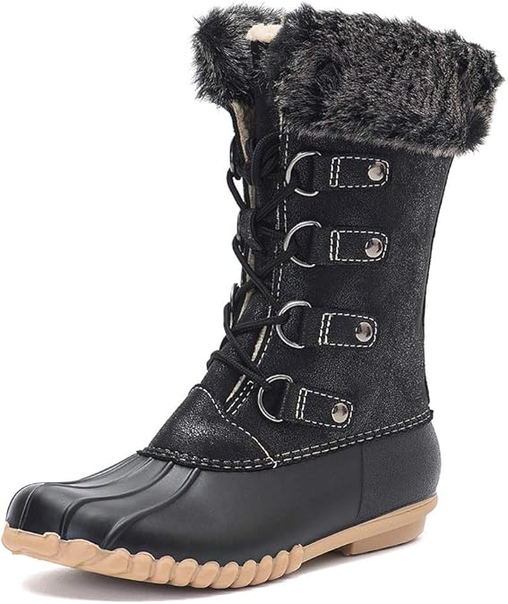 women's lined winter duck boots