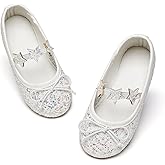 Flaryzone Toddler/Little Girls' Ballerina Flat Mary Jane Princess Dress Shoes - Wedding School Party