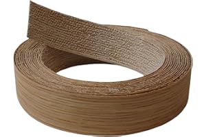 ebpsneer White Oak Wood Veneer Edge Banding Roll,3/4 inch X 13 ft Iron-On Pre-Glued Edging Tape with Hot Melt Adhesive,Ideal for Plywood, Furniture, Drawers, Shelves Renovation