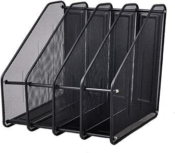 4 compartimentos Mesh Metal Home Magazine File Rack Holder, para