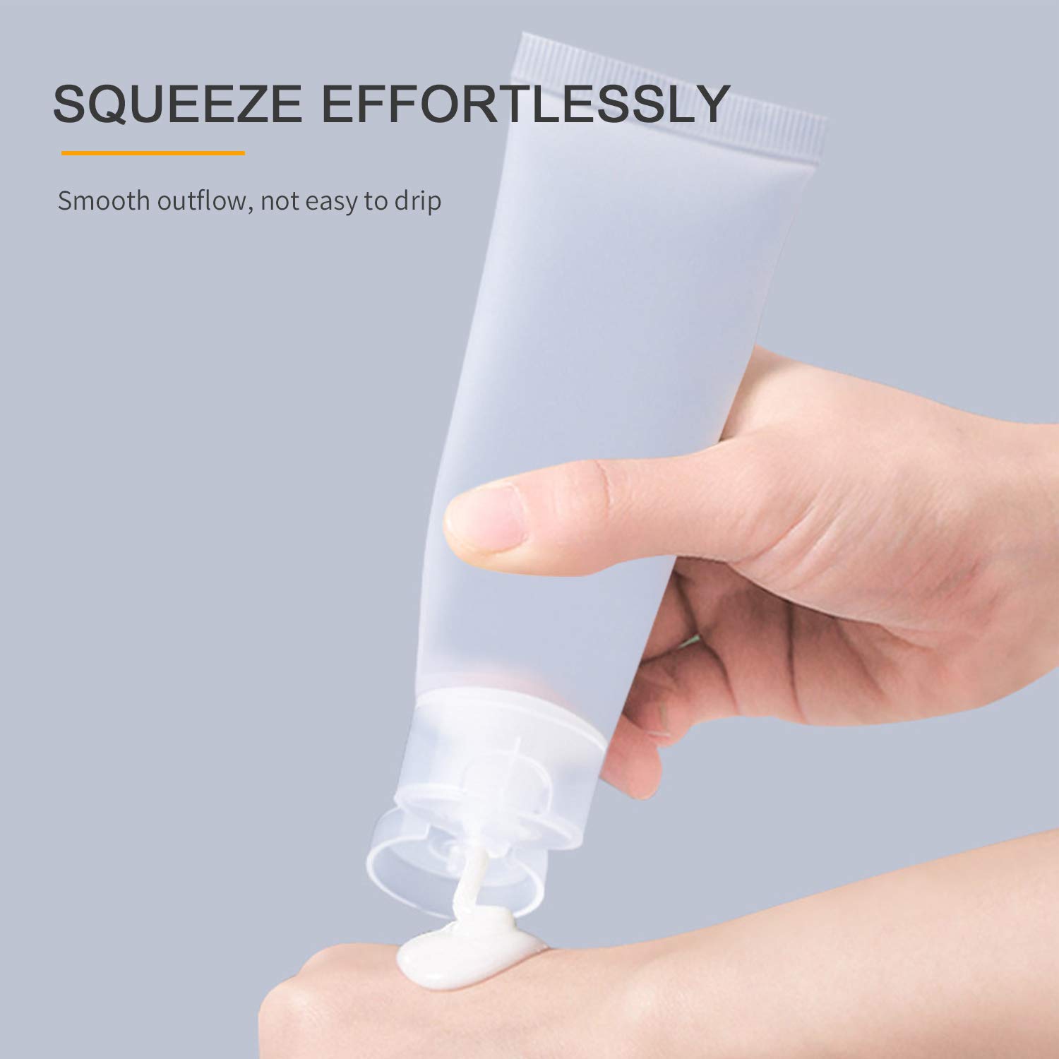 100ml Empty Tubes Soft Tubes Squeeze Bottle With Flip Cap Clear Refillable Containers for Cosmetics, Set of 28 PCS : Beauty