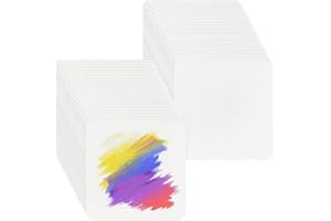 BENECREAT 50 Sheets White Cotton Watercolor Paper, 140 LB/300 GSM Water Coloring Paint Paper for Painting, Wedding Invitation