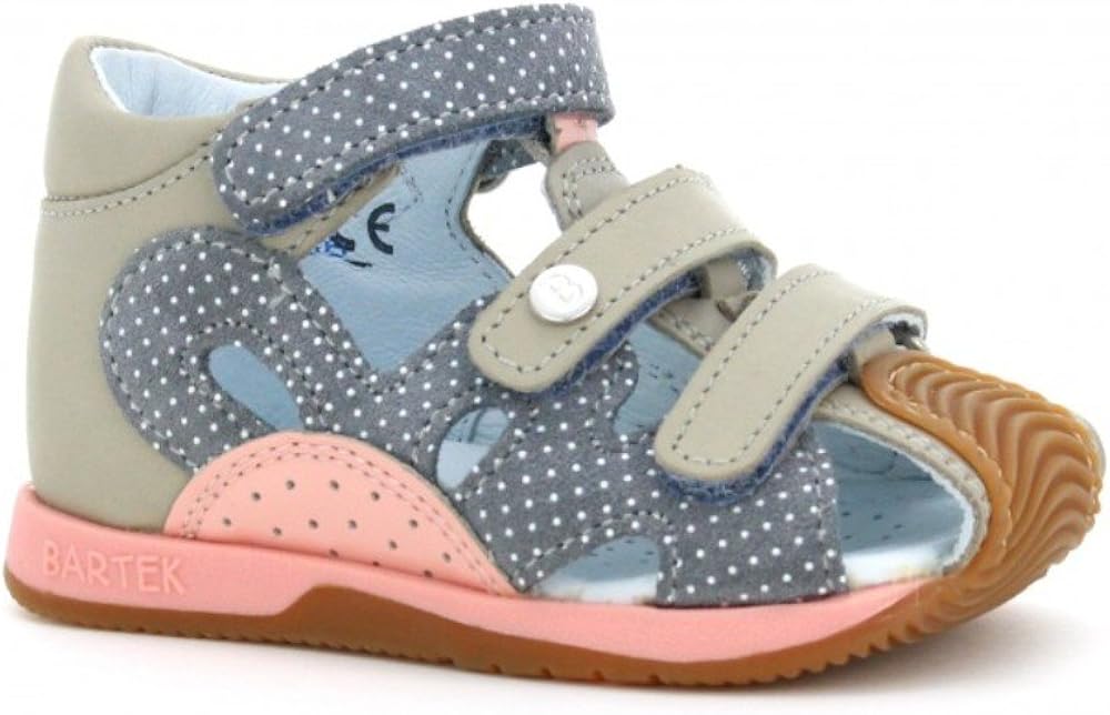 Bartek Girls Leather TStrap Shoes Closed Toe Sandals