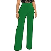 Hoefirm Work Pants for Women Business Casual Stretch Tall Straight Leg Slacks High Waisted Yoga Dress Pants