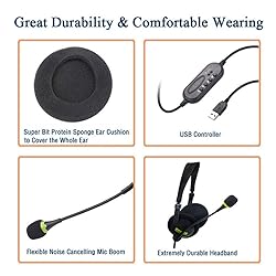 Headset with Mic Noise Cancelling & Audio