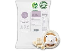 5 SPARROWS BRAND STEVIA DRINK MIXES 5 SPARROWS Sugar-Free White Chocolate Flavored Drink Mix- Stevia, Keto Friendly, Low FODMAP - No Sugar Coffee Creamer, 40 oz (2.5lb)