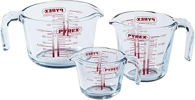 Pyrex 912S992/7041 Jug Set Glass Transparent Borosilicate Heat Resistant