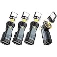 EndlesShine Magnetic USB C Adapter 240W [4 Pack], Can Be Type C Cord Into Right Angle Magnetic USB C Charging Cable, 90/180/360 Degree Rotating Connector Tips for Phone Samsung MacBook Pro LG Google