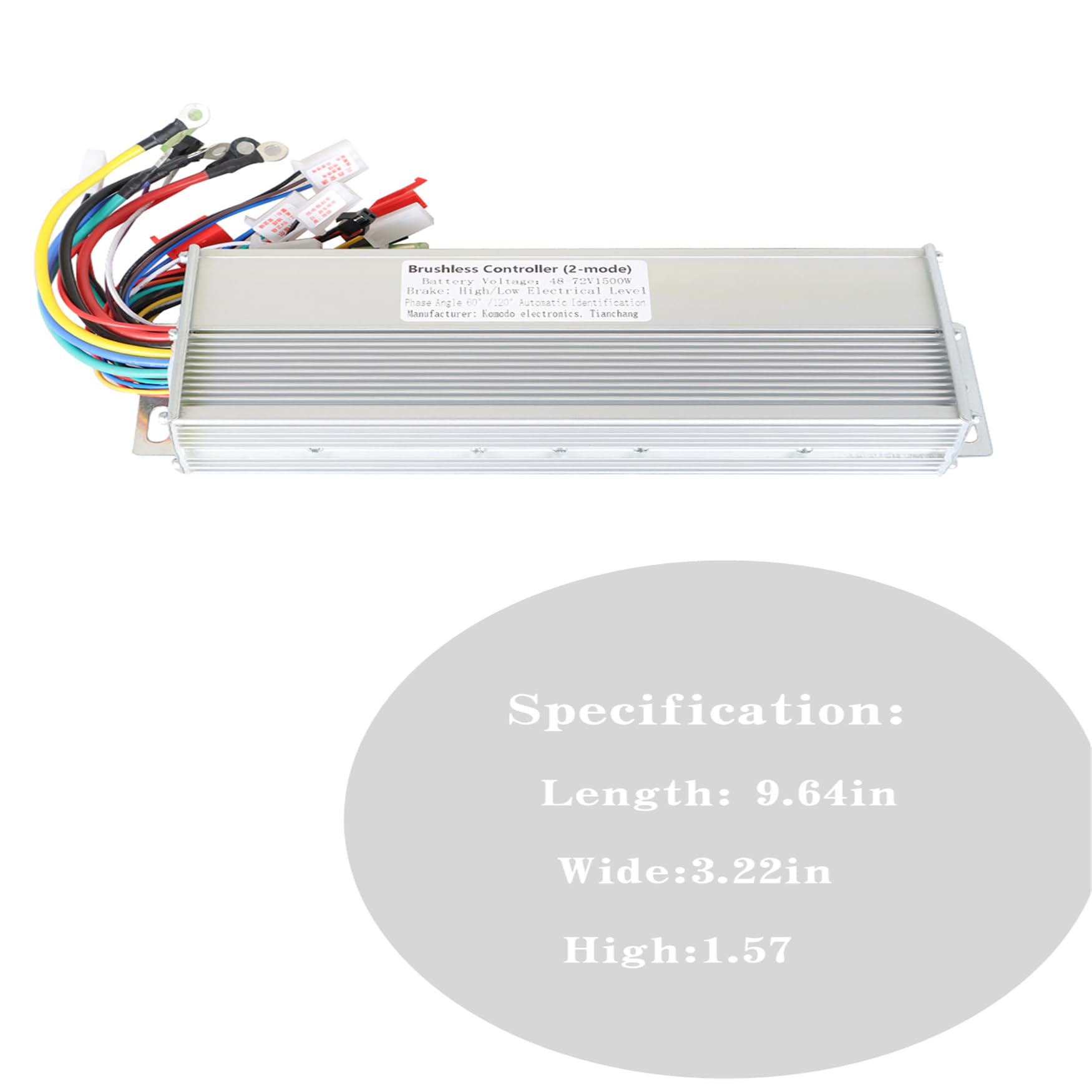 WFLNHB 48/72V 1500W Brushless DC Electric Motor Speed Control Box(2-mode) Replacement for Electric Bicycle Scooter