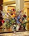 Petals Glorious Garden Artificial Silk Flower Centerpiece with Glass Vase