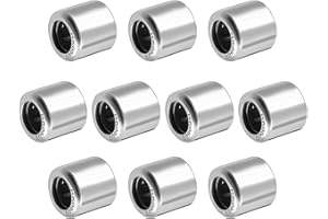 METALLIXITY HK0509 Needle Roller Bearings 5mm ID x 9mm OD x 9mm Height 10 Packs, Chromium Steel Open End Thrust Bearing - for