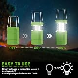 ROCAM LED Solar Camping Light 3 in 1 Hand Crank Rechargeable 200 Lumen Green view 3