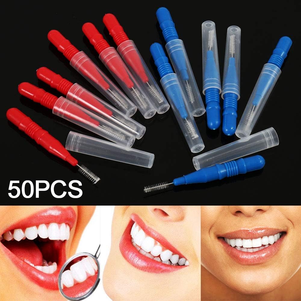 Interdental Brushes 50PCS Toothpick 2.5mm,3mm Tooth Cleaner Tooth Flossing Head Soft-Picks Healthy Dental Hygiene Brush Dental Pick for Daily Healthy Teeth and Gums - Image 3