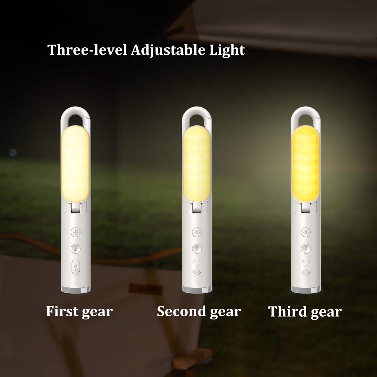 LED Camping Light, JMKMGL Foldable Rechargeable Light Built-in 2400mAh Battery, 5 Mode, Multifunctional Emergency Light with Flashlight and SOS Function for Camping Fishing Hiking and Travel
