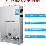 iropro LPG Hot Water Heater 18L 36KW Stainless Steel Instant Boiler Shower Kit view 4