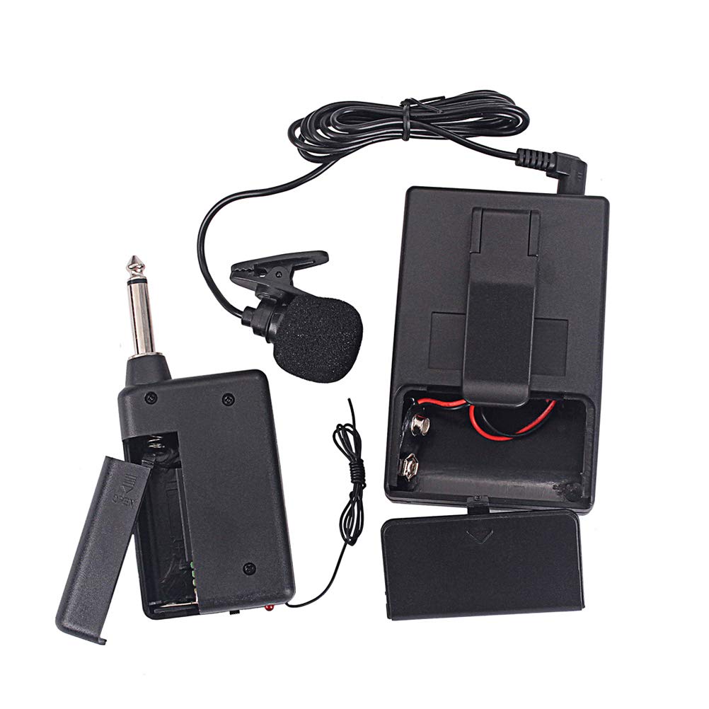 Healifty Wireless Microphone System lavalier Lapel mics beltpack