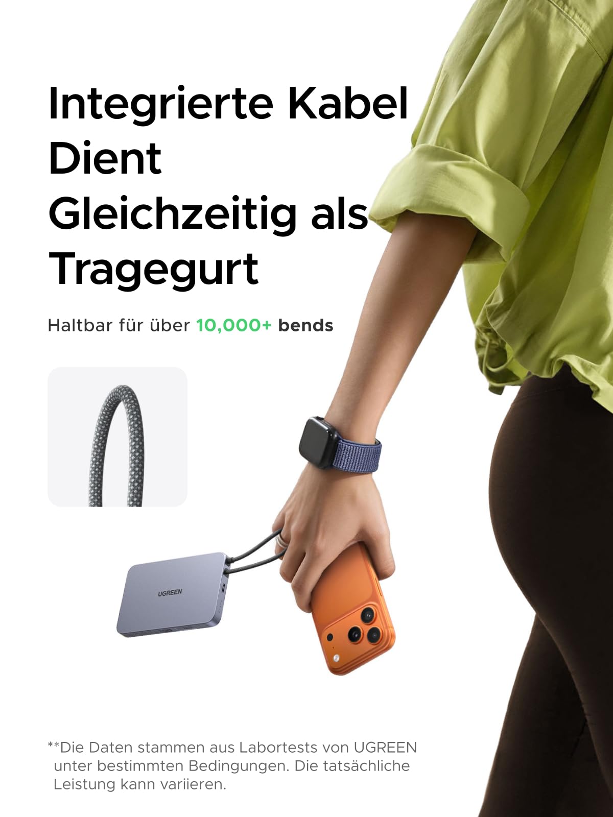 UGREEN MagFlow Air Ultra Slim Powerbank Magsafe 10000mAh Qi2 15W, (Grau) 5