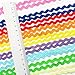 Dandan DIY 50yards Multi-Colors Colorful 5mm Wave Bending Fringe Trim Ribbon for Clothes Dress Sewing Flower Making Home Party Wedding Decoration Lace Ribbon Craft Supply