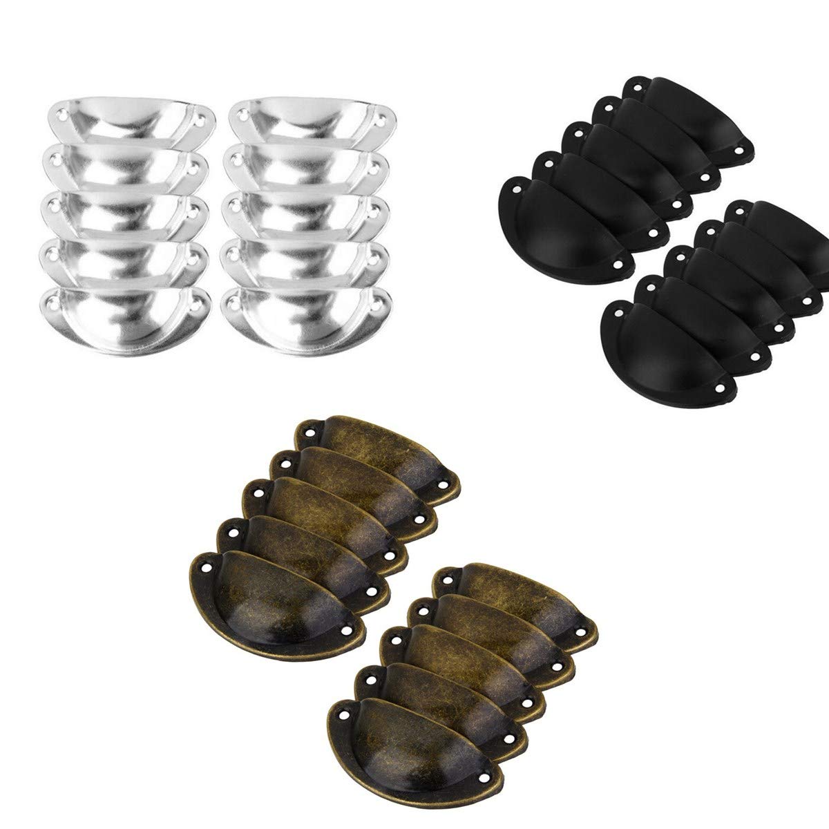 Decoración del hogar Vosarea 10pcs Manija de Hardware del gabinete de