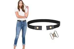 No Buckle Stretch Belt For Women Men Elastic Waist Belt Up to 72 Inch for Jeans Pants