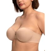 HSIA Strapless Bra for Women Large Breasts, Plus Size Minimizer Longline | Push Up, Supportive Underwire, Long Line Corset, Wide Band, Back Fat Smoothing, Balconette, Minimizing Bustier for Big Bust