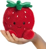 Aurora Palm Pals Juicy Strawberry 5in Soft Toy Red Green Plush view 5