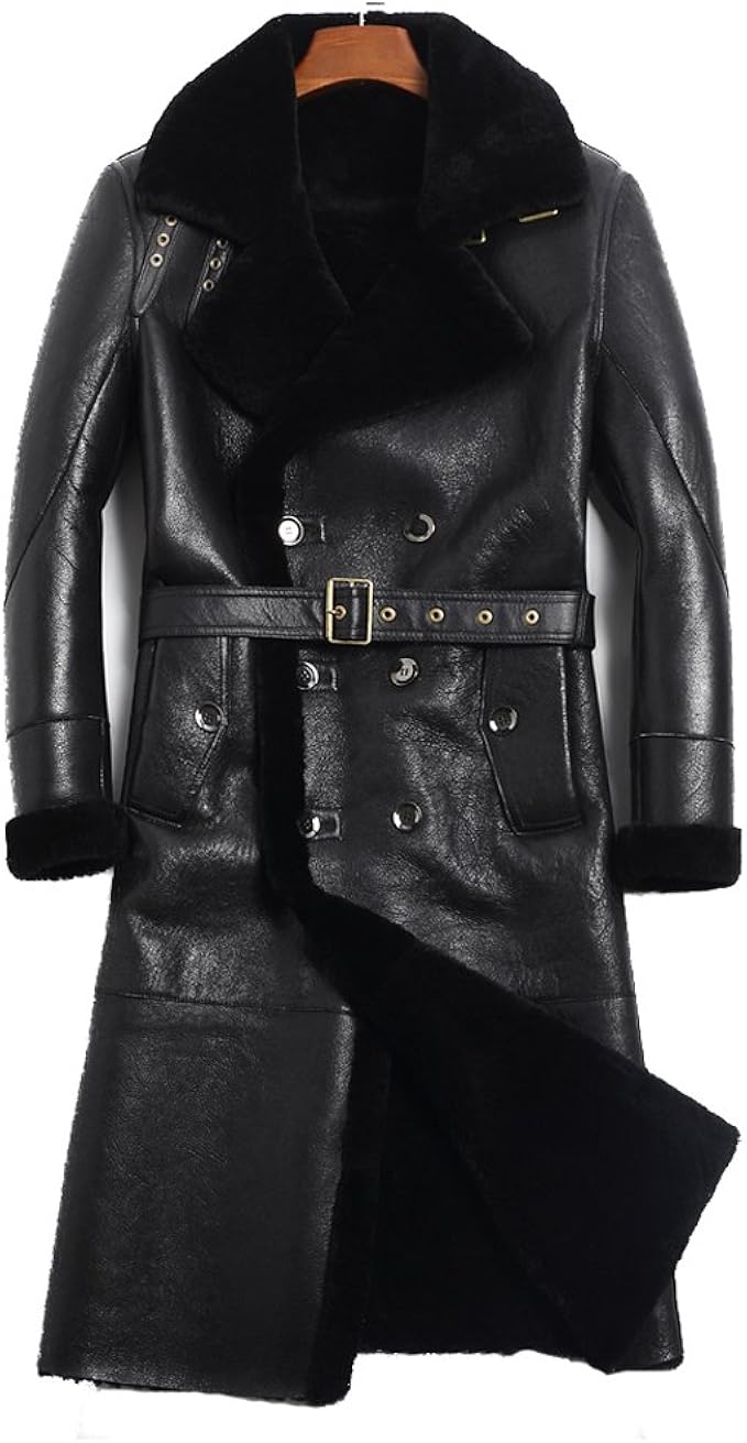 black sheepskin jacket