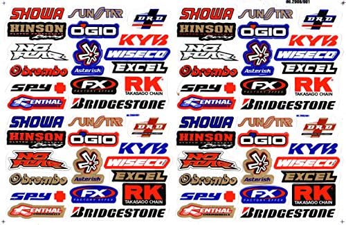 E402 Sponsor Racing Decal Sticker Tuning Racing Sheet Size: 27 x 18 cm for Car or Motorbike