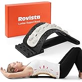 Premium Back Stretcher for Lower Back Pain Relief – 4-Level Adjustable Lumbar Support Board with Soft EVA Massage Strip – Durable & Portable Back Cracker to Release Tension and Reset Your Day (Black)