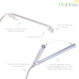 PURElite Natural Daylight Floor Lamp Twin Lights Flexible LED White view 3