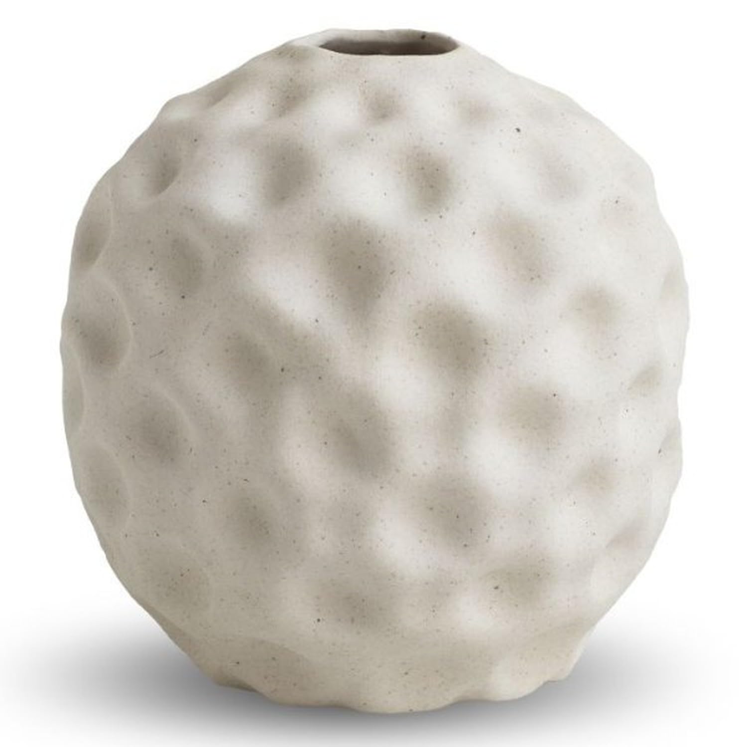 Cooee Design - Vase, Flower Vase - Seedpod - Ceramic - Colour: Vanilla/Cream White - (Diameter x Height) 14 x 14 cm — image 1