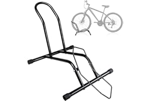 CUCESH Bike Floor Stand Bikes Bicycle Rack for Outdoor and Indoor,Front And Rear Wheel Storage Bicycle Freestanding Parking Stand Holder Fit for 16"-29" Kid's/Mountain/Road Bikes,Heavy Duty Metal,Adjustable