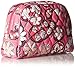 Vera Bradley Women's Cotton Medium Zip Cosmetic Makeup Organizer Bag, Blush Pink, One Size