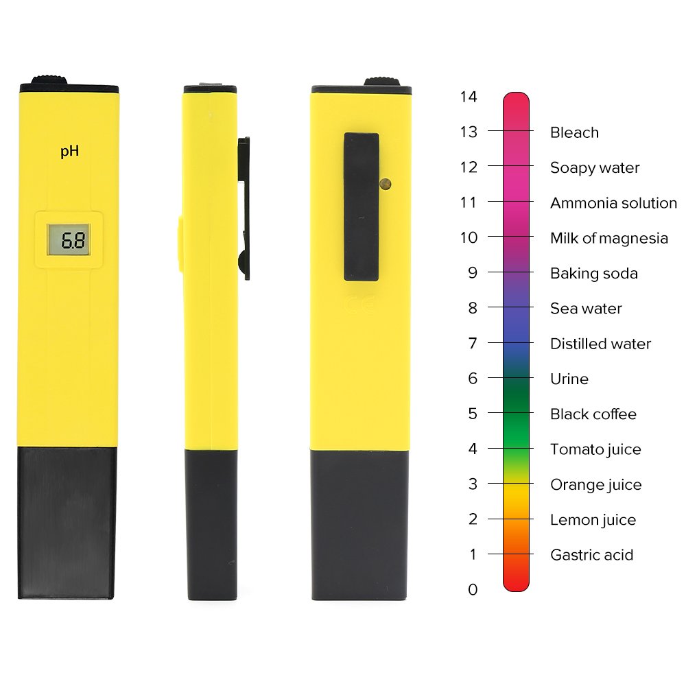 Clan_X Digital PH Meter- Accurate & Portable Size Water Quality Tester for Household Drinking Water, Hydroponics, Fish Tank, Pond, 0-14 PH Measurement Range with 0.1PH Resolution