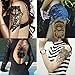Dalin 4 Sheets Temporary Tattoos, Sled Dog, Owl, Indian Fake Tattoos for Women Men